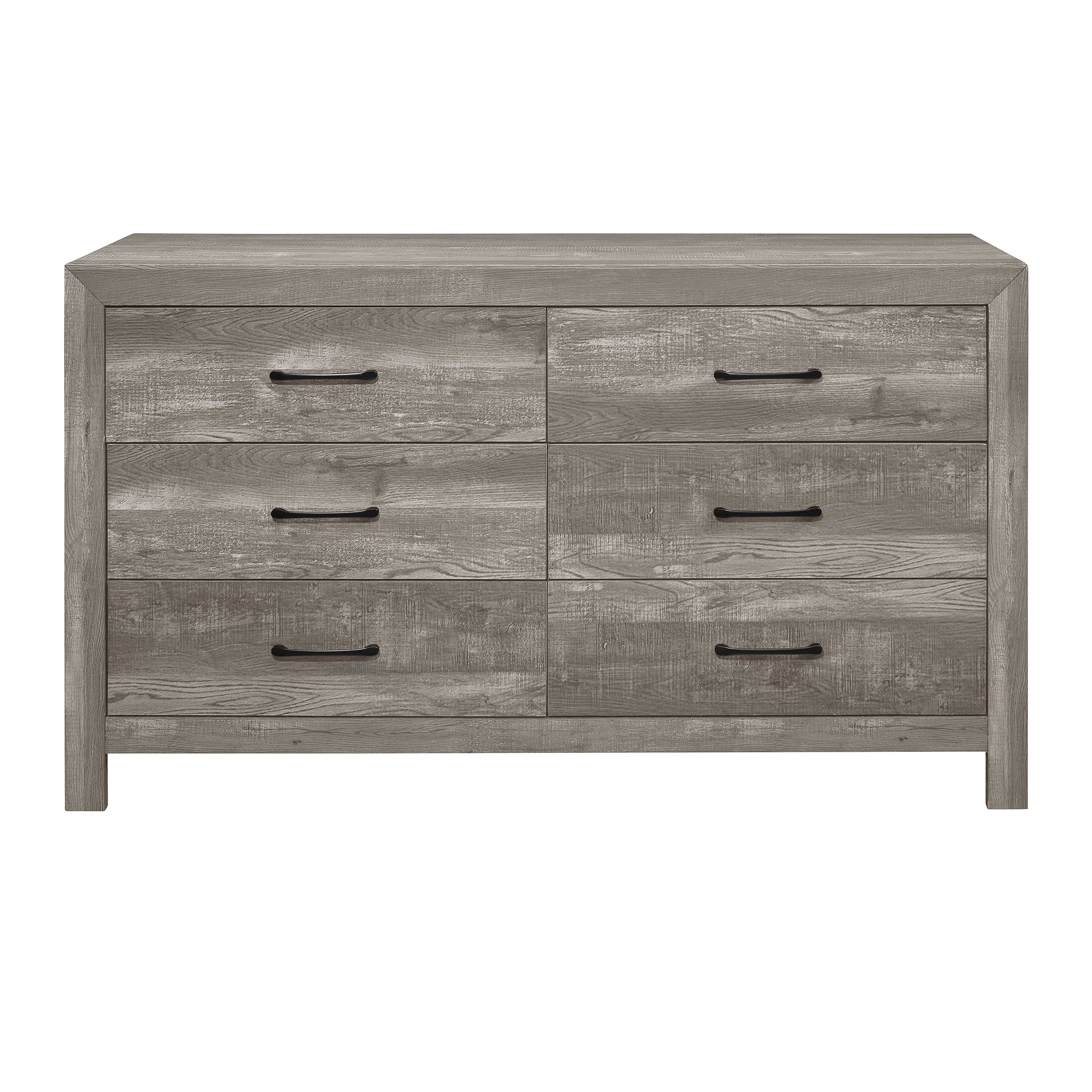 Modern Rustic Gray 6-Drawer Dresser | Bedroom Furniture