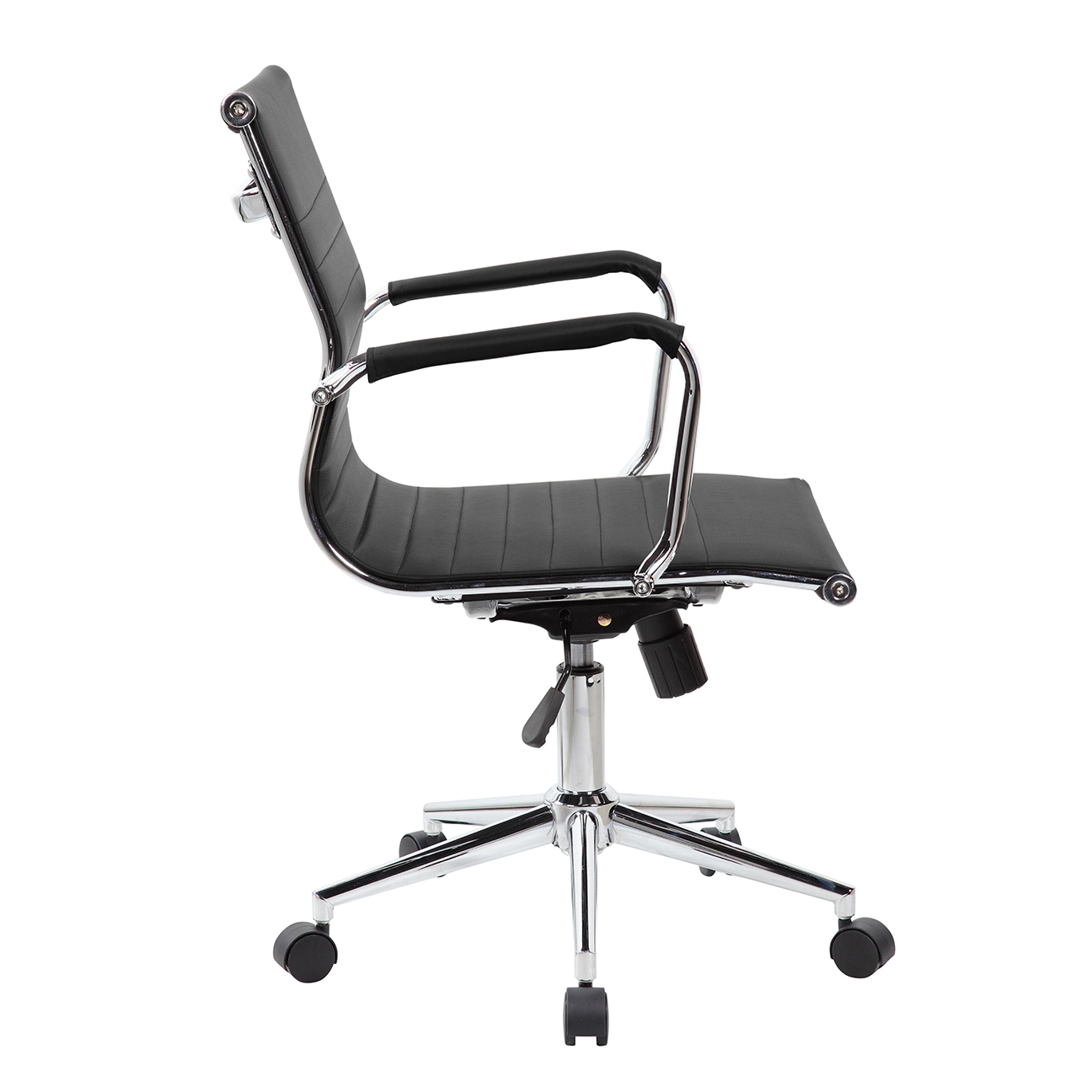 Modern Medium Back Executive Office Chair-  Black