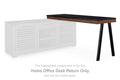 Kallari - Home Office Desk Return - Warm Brown / Black