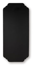 Black arched floor mirror frame with rear backing panel