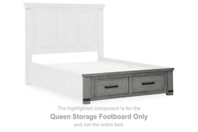 Russelyn - Gray - Queen Storage Footboard