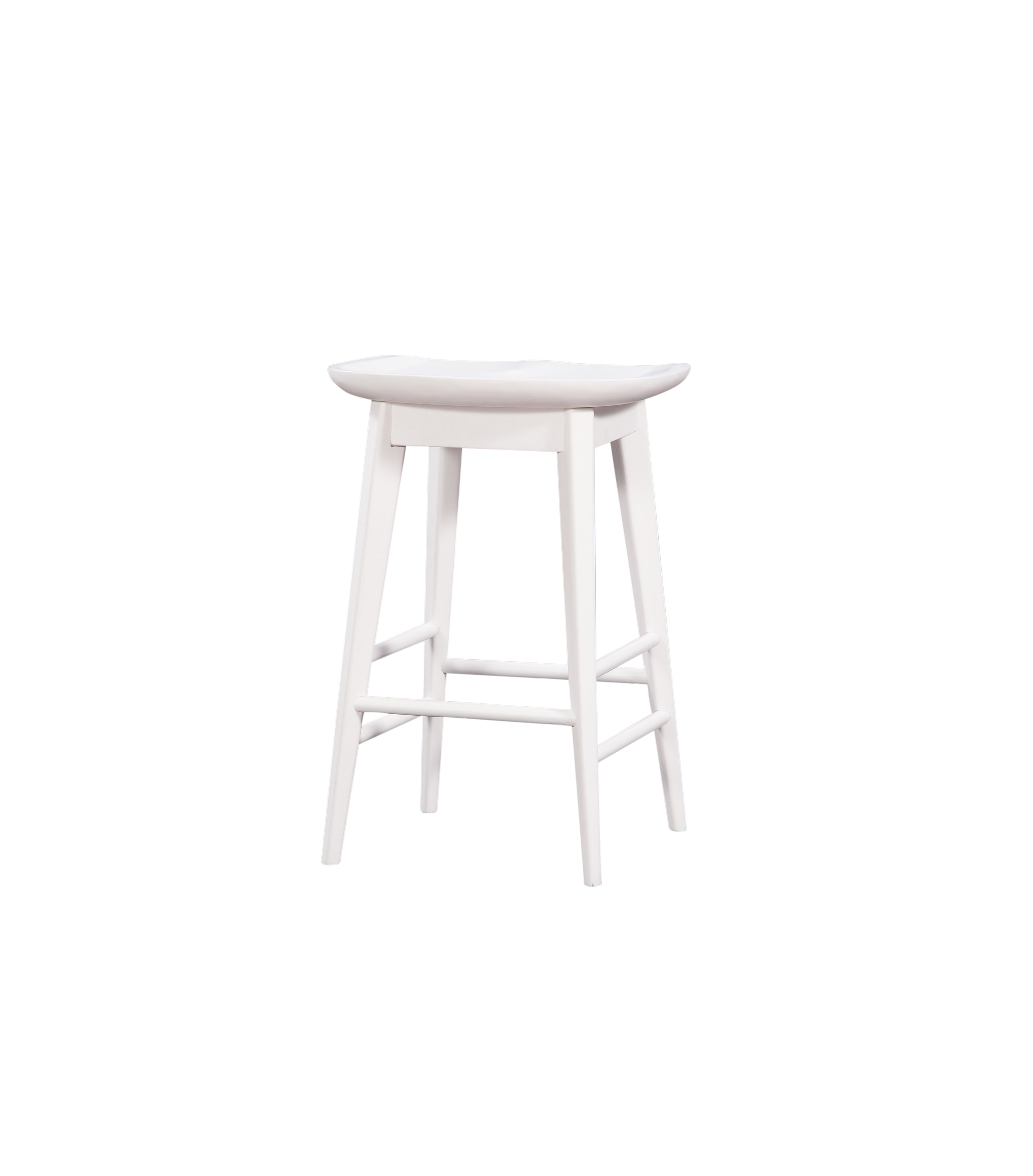 Hilton White Counter Stool (24" Seat Height)