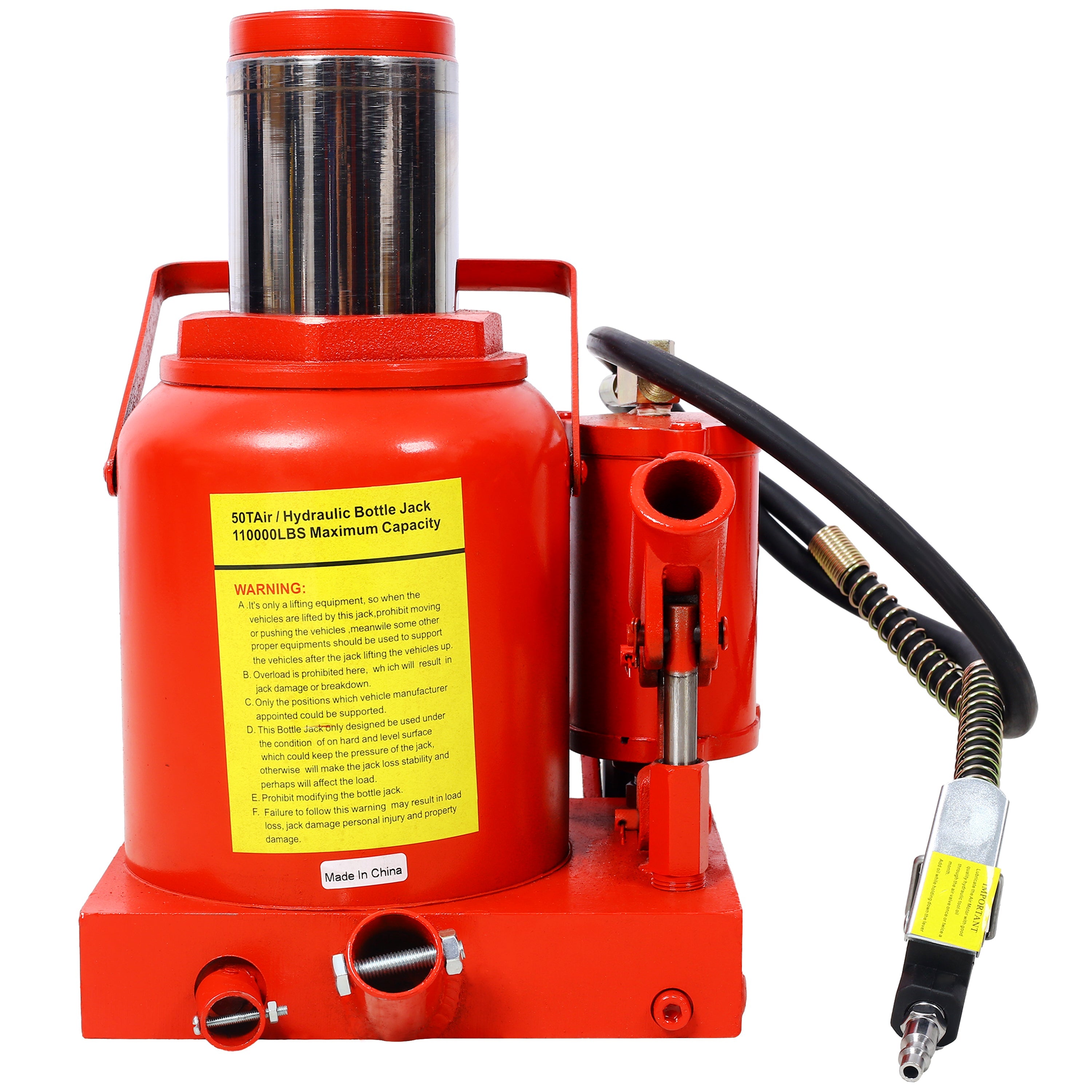 50 Ton Air Hydraulic Bottle Jack - 100,000 lbs-American Furniture Outlet