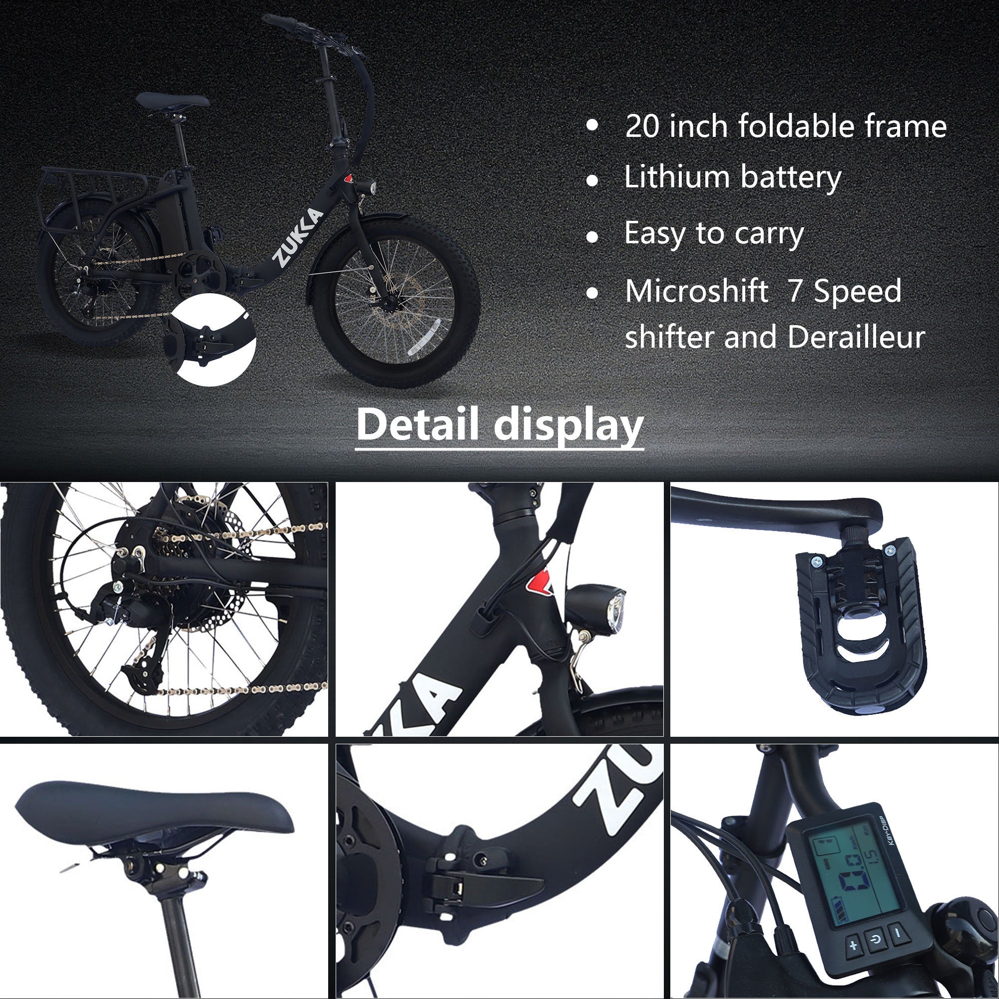 500W Electric Bike for Adults | 20" Fat Tire | Foldable-American Furniture Outlet