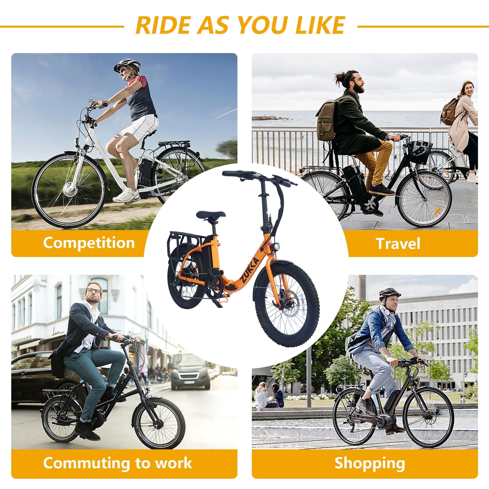 500W Electric Bike for Adults | 20" Fat Tire | Foldable-American Furniture Outlet