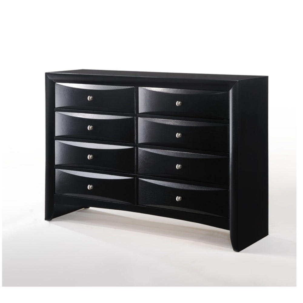 Ireland Black Finish Dresser - Modern Bedroom Furniture