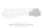 RAF corner chair section with ribbed upholstery and three back cushions