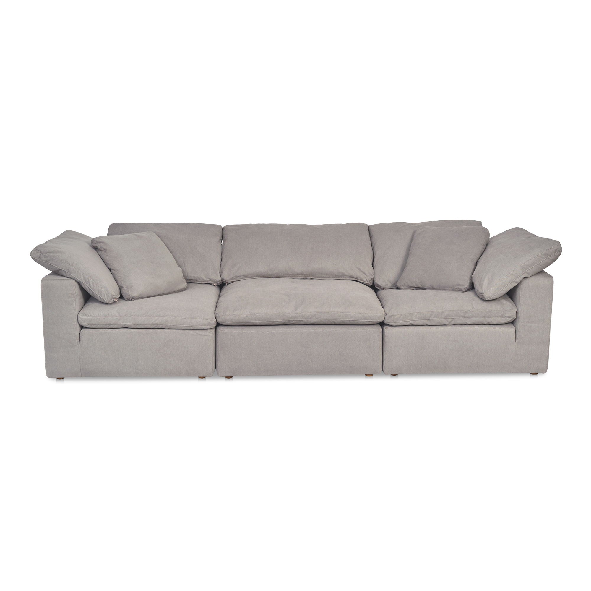 Terra - Modular Sofa Performance Fabric - Light Grey-Stationary Sectionals-American Furniture Outlet