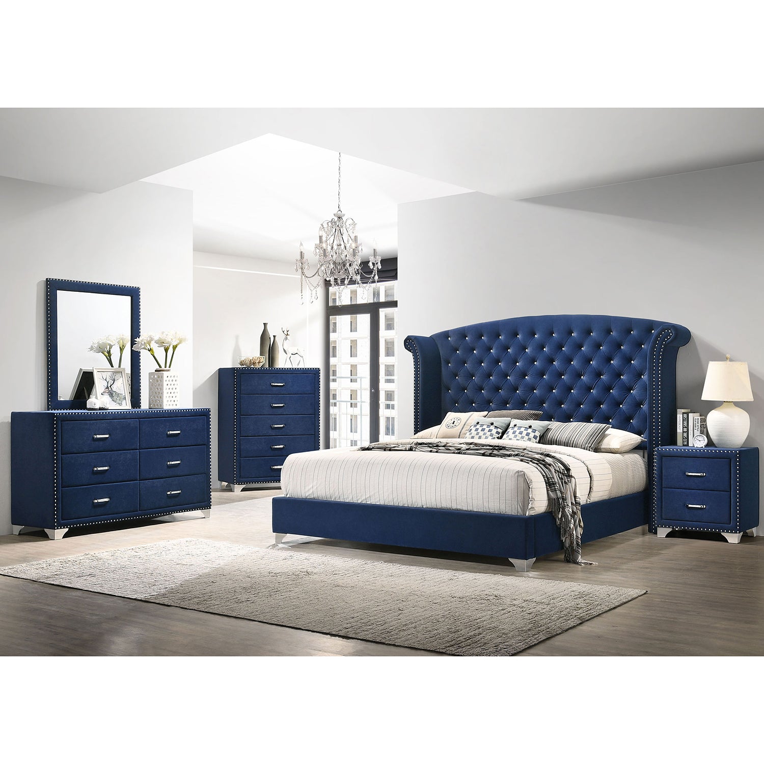 Kennedy Pacific Blue 5-Pc Eastern King Bedroom Set