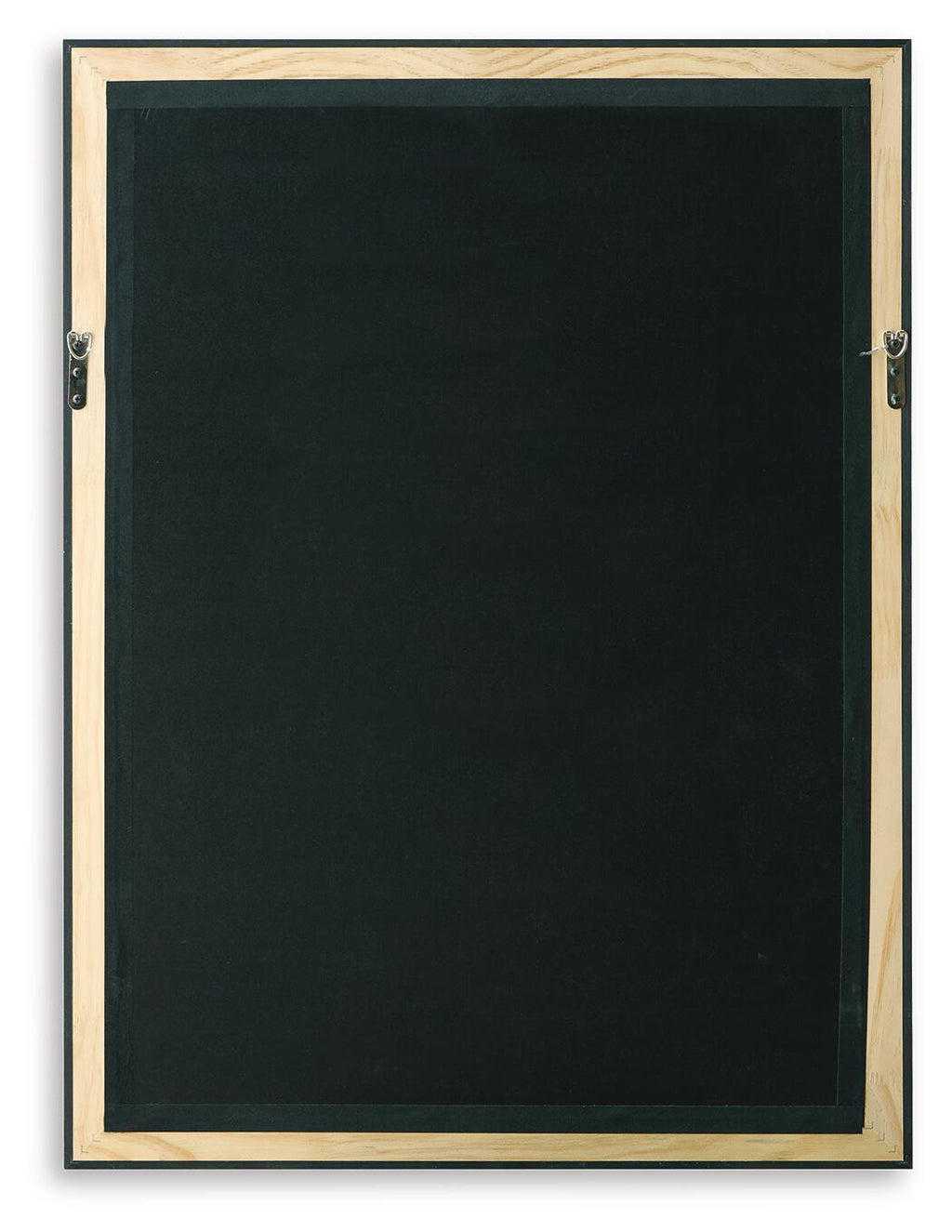 Framed wall art backing board with solid dark panel and gold-toned inner frame