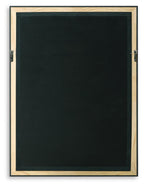 Framed wall art backing board with solid dark panel and gold-toned inner frame