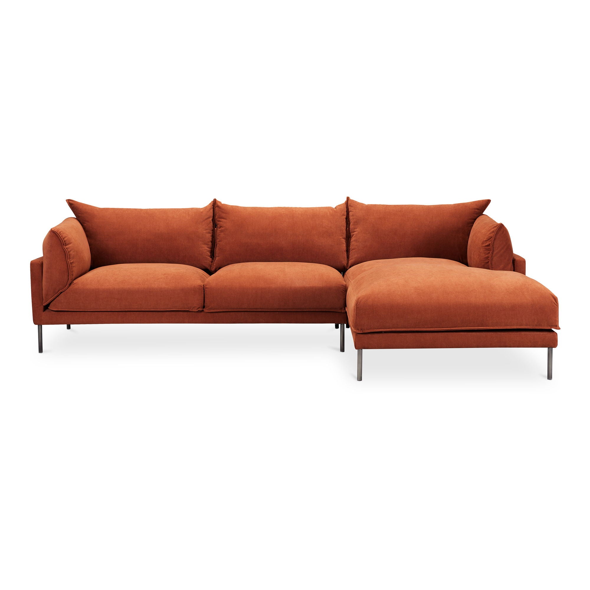 Auburn Red Right Arm Facing Chaise Sectional - Jamara-Stationary Sectionals-American Furniture Outlet