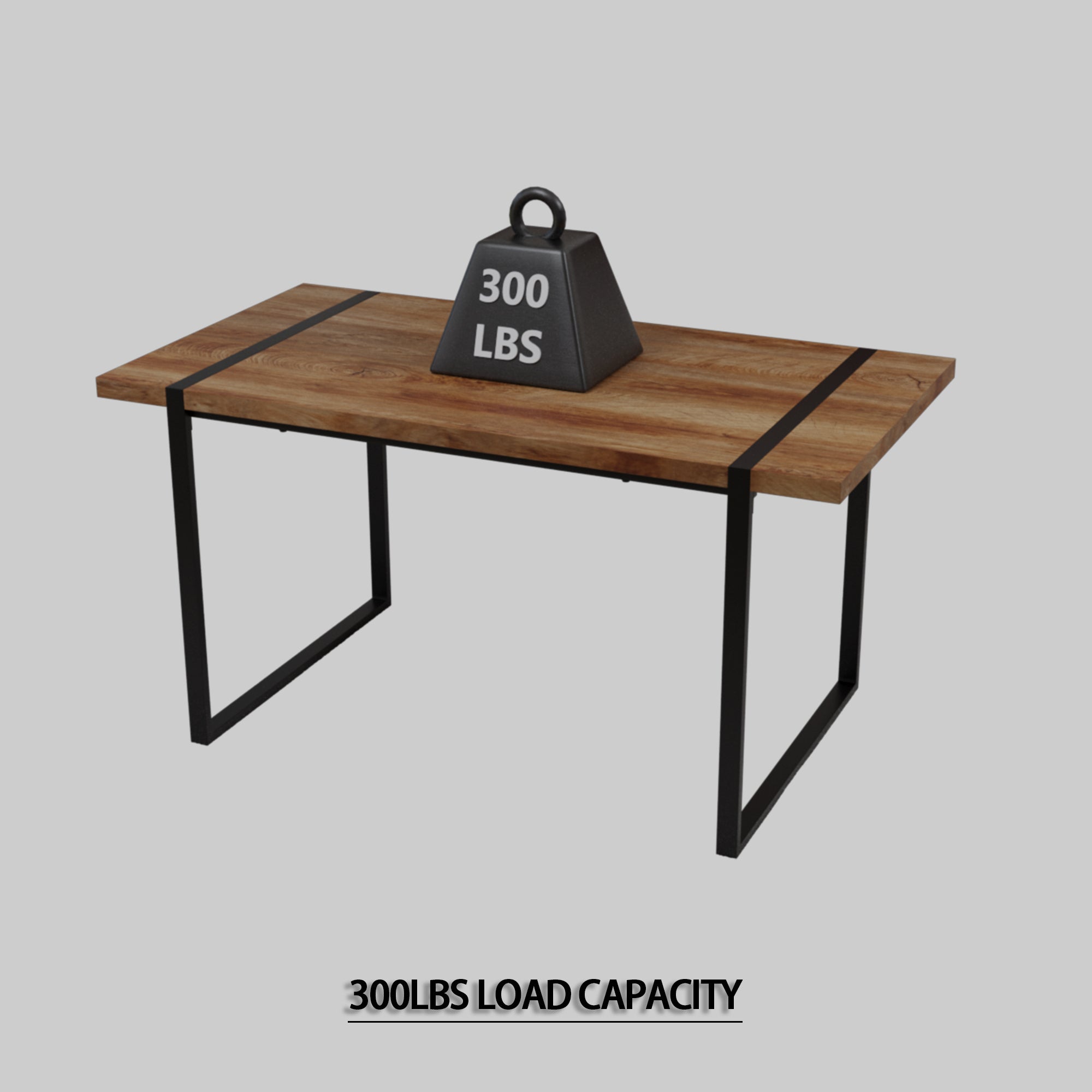 59" Modern Dining Table & 4 Suede Chairs Set