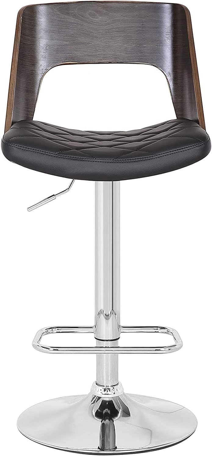 Bentwood Modern Adjustable Swivel Bar Stool - Weathered Oak