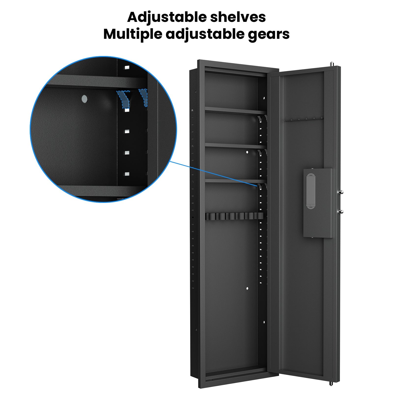 53" Touch Panel In-Wall Safe - Hidden Gun Safe-American Furniture Outlet