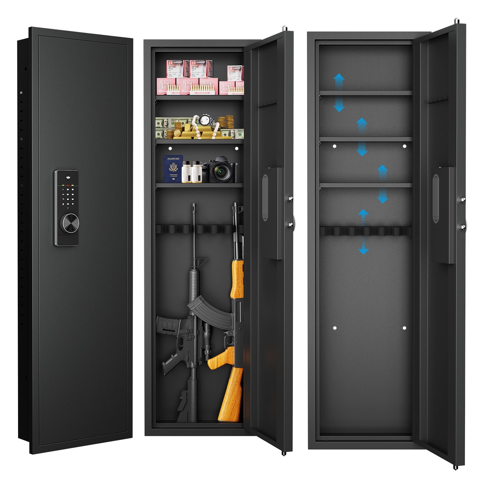 53" Touch Panel In-Wall Safe - Hidden Gun Safe-American Furniture Outlet