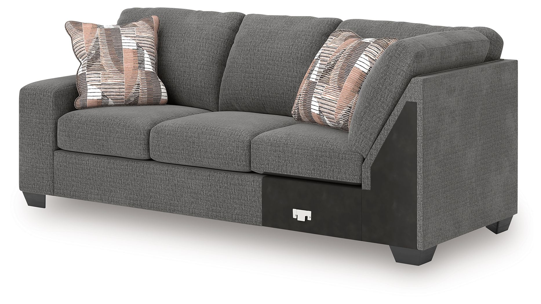 Seyler Lane - Greystone - LAF Sofa With Corner Wedge