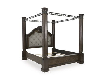 Maylee - California King Canopy - Dark Brown