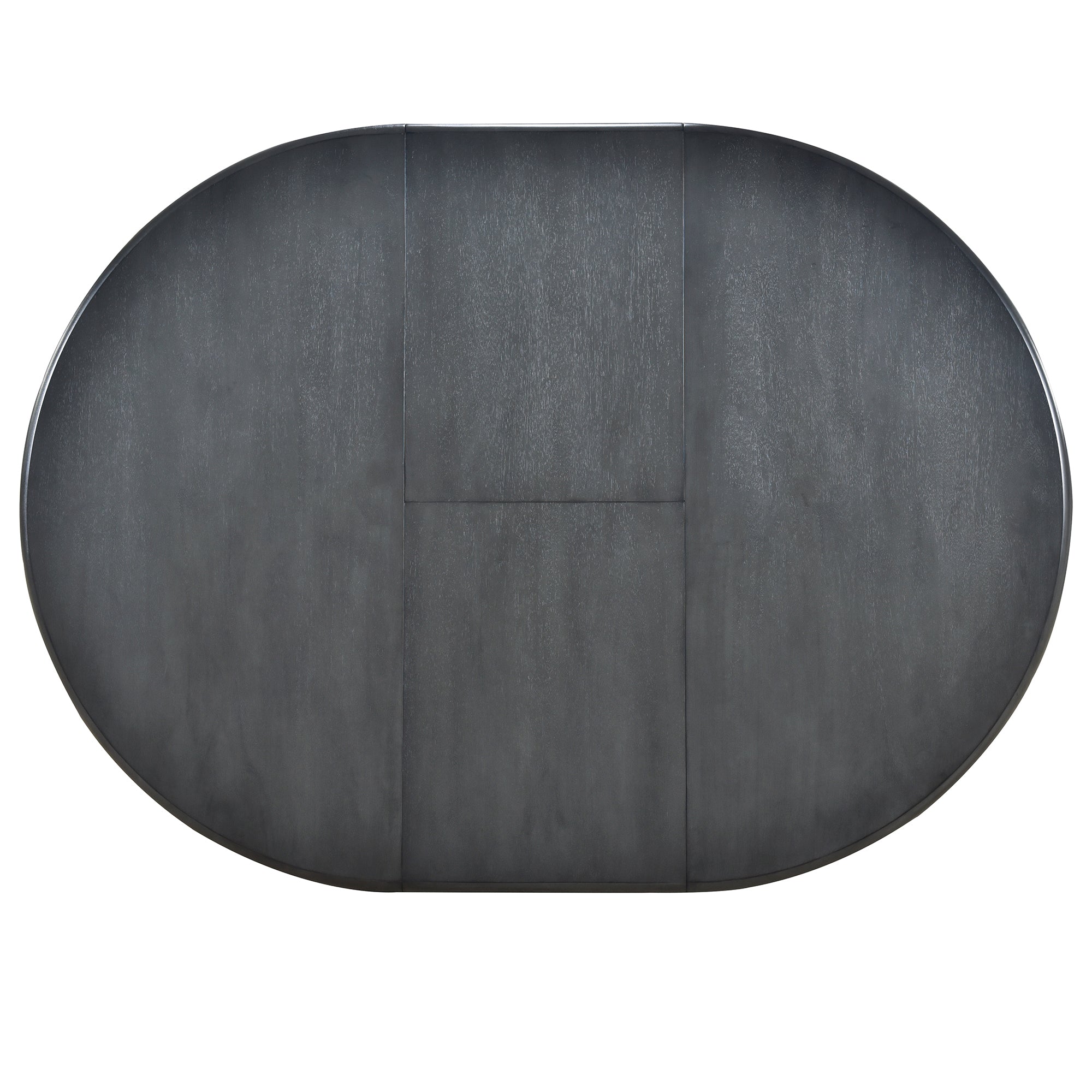 5-Piece Round Extendable Dining Table Set (Gray)