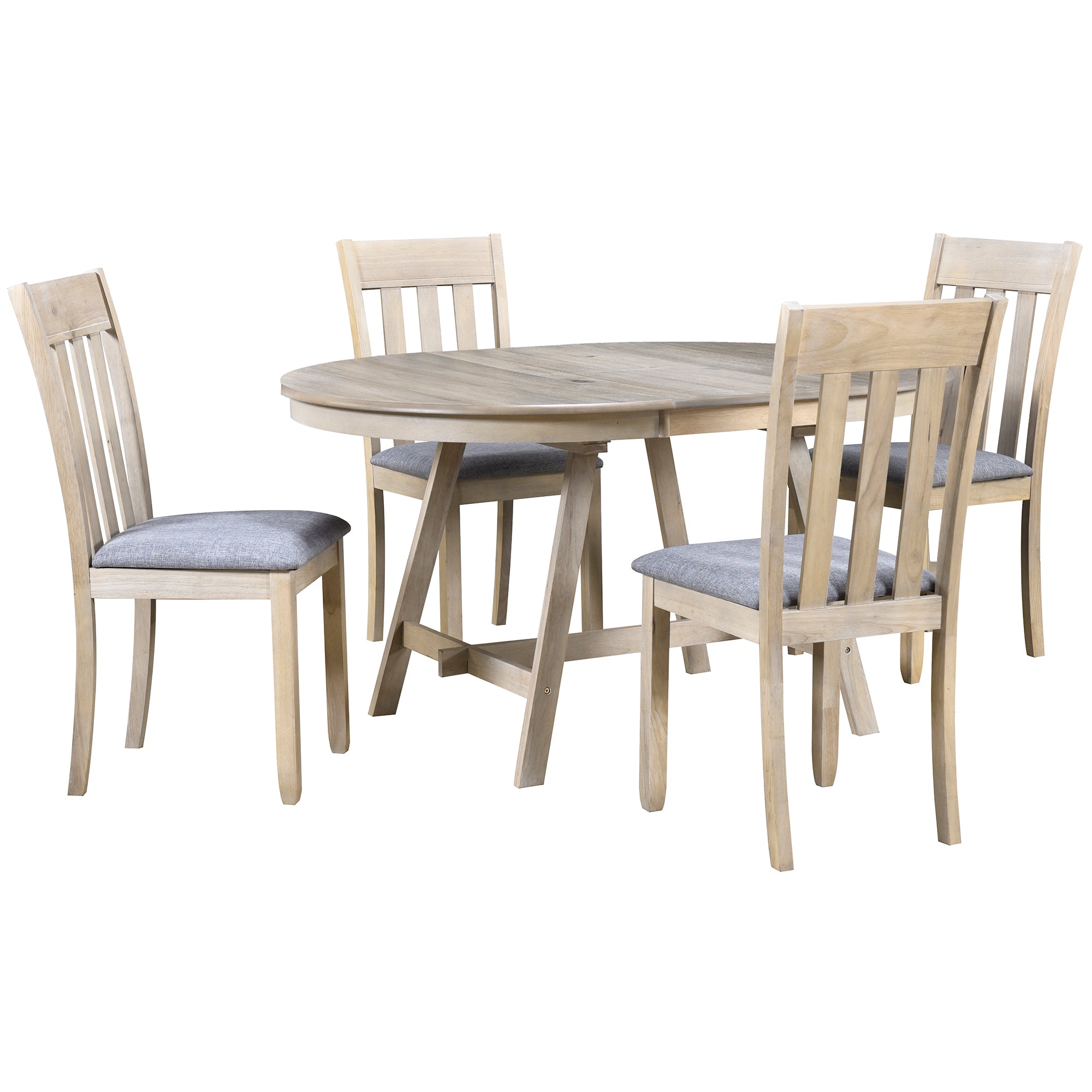5-Pc Round Extendable Dining Set