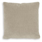 Jaxkins square pillow in light gray textured fabric