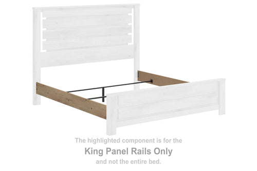 Brozmont king panel rails in tan wood