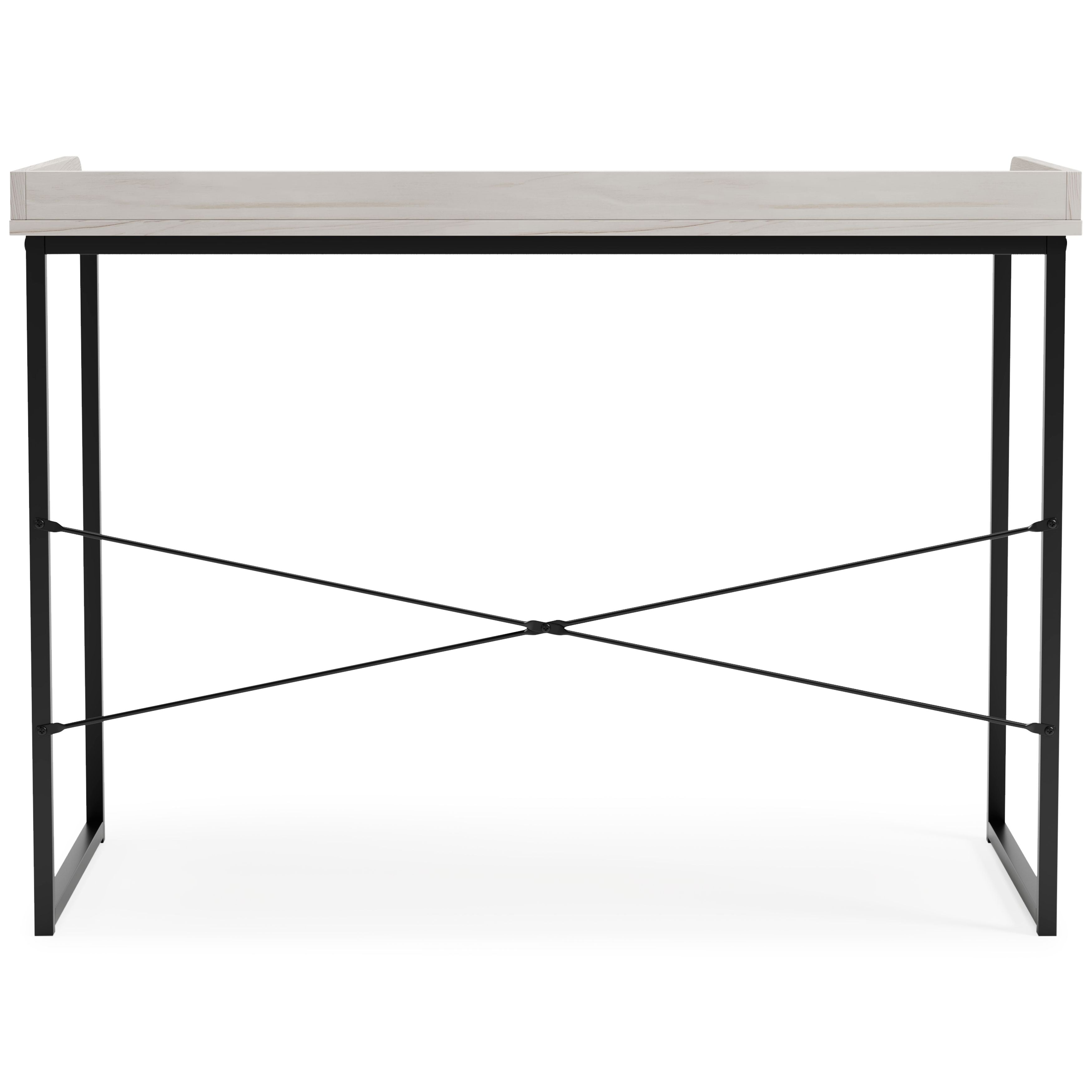 Bayflynn - White / Black - Home Office Desk - Clean-lined