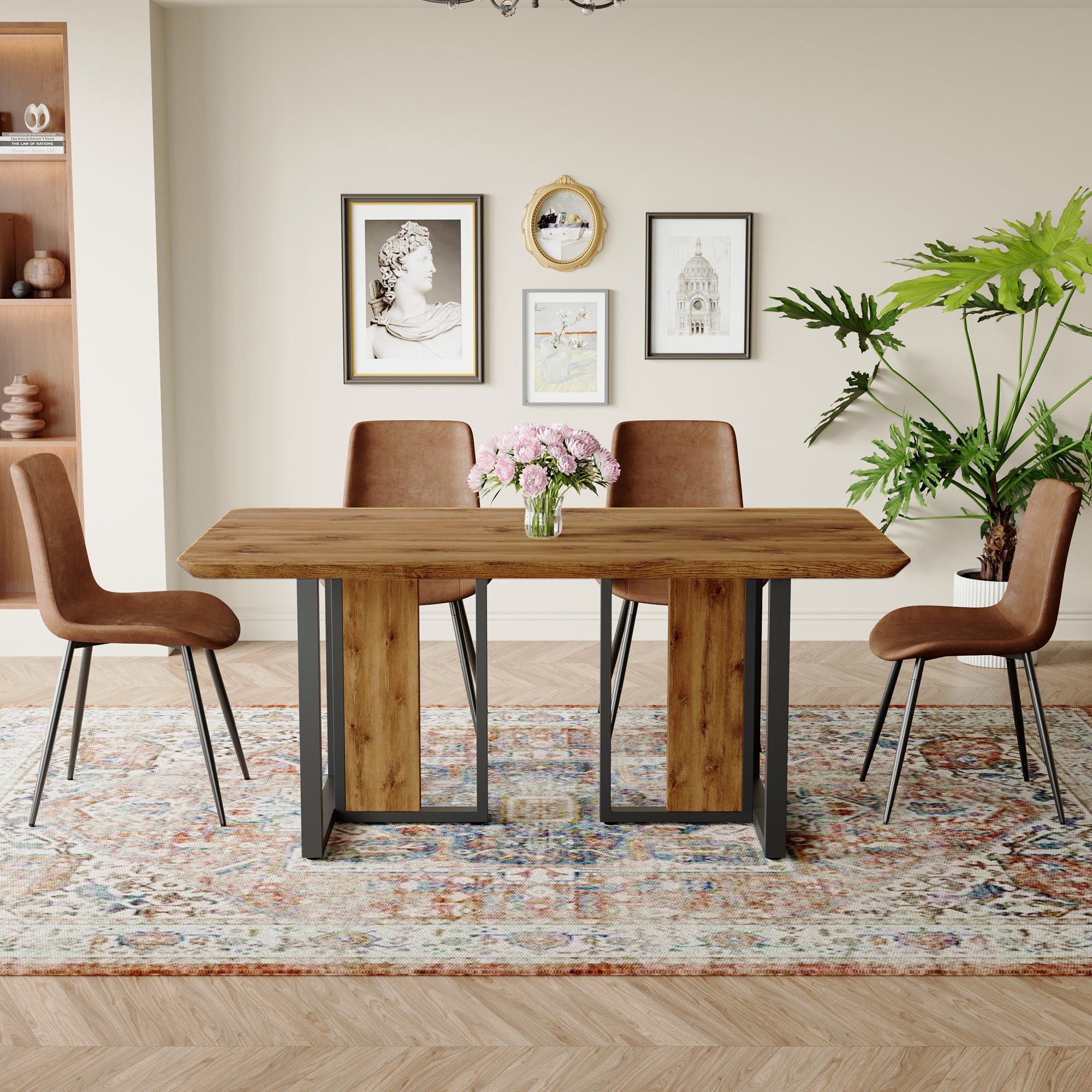 70" Dining Table Set w/ 4 Chairs