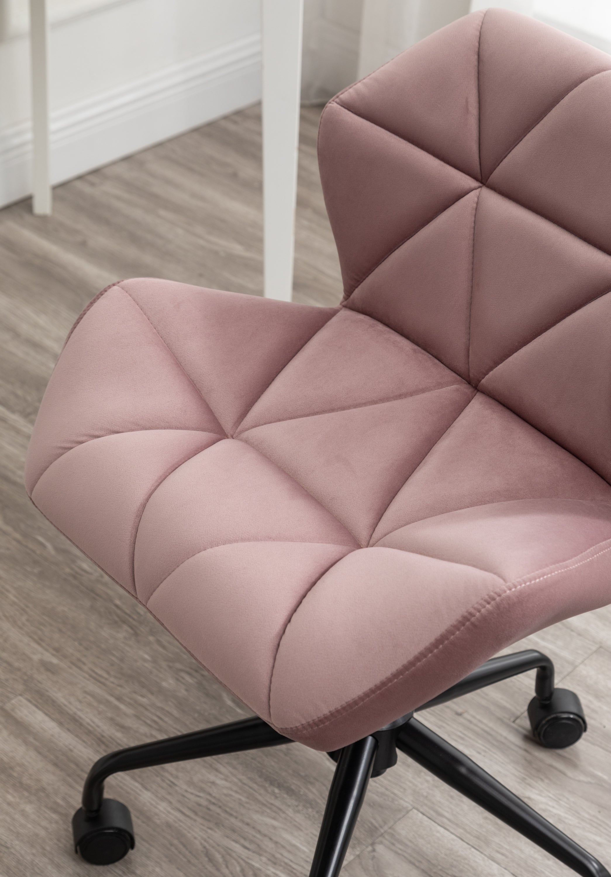 Eldon Diamond Tufted Adjustable Swivel Office Chair- Mauve