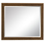 Sturlayne bedroom mirror with brown framed rectangular glass