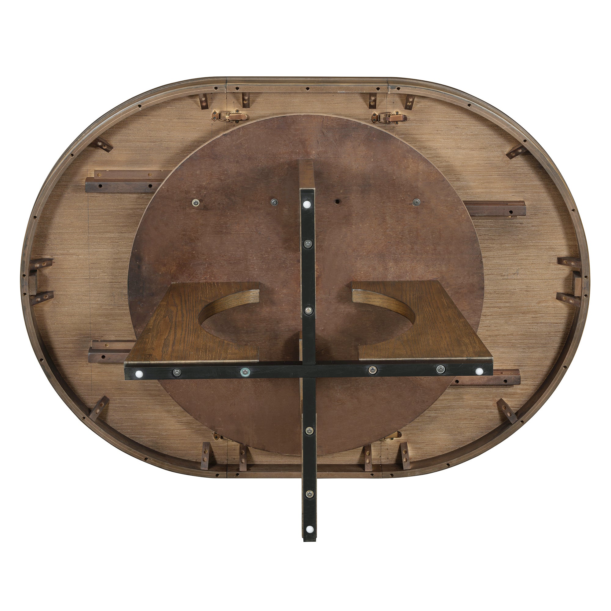 5-Pc Retro Rustic Dining Set (Walnut)