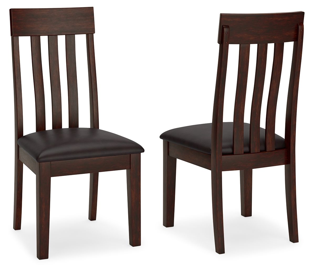 Haddigan Dark Brown Upholstered Dining Side Chair (Set of 2)
