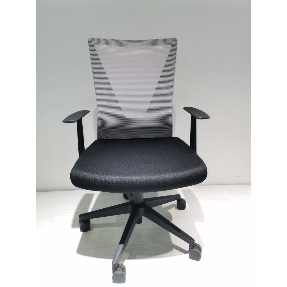 Modern Black Puebla Office Chair w/ Fixed Armrests