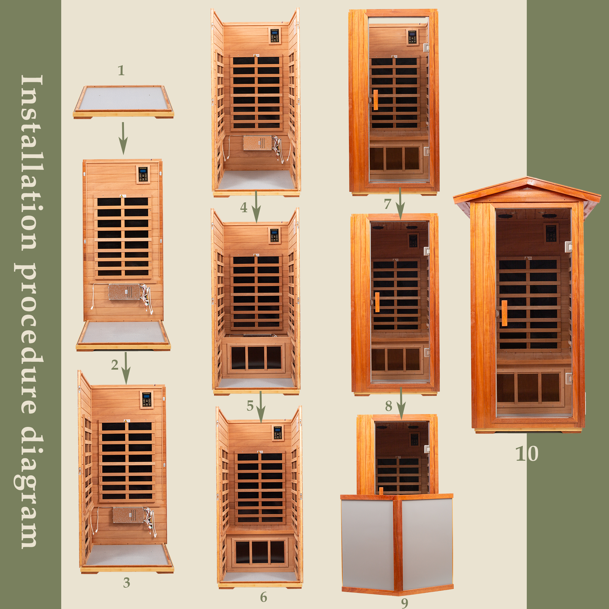 Khaya Outdoor Infrared Sauna Room - 1 Person