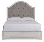 Blendon - Queen Upholstered Panel Bed - Rustic Brown