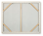 Back of framed wall art with white backing and wood support frame