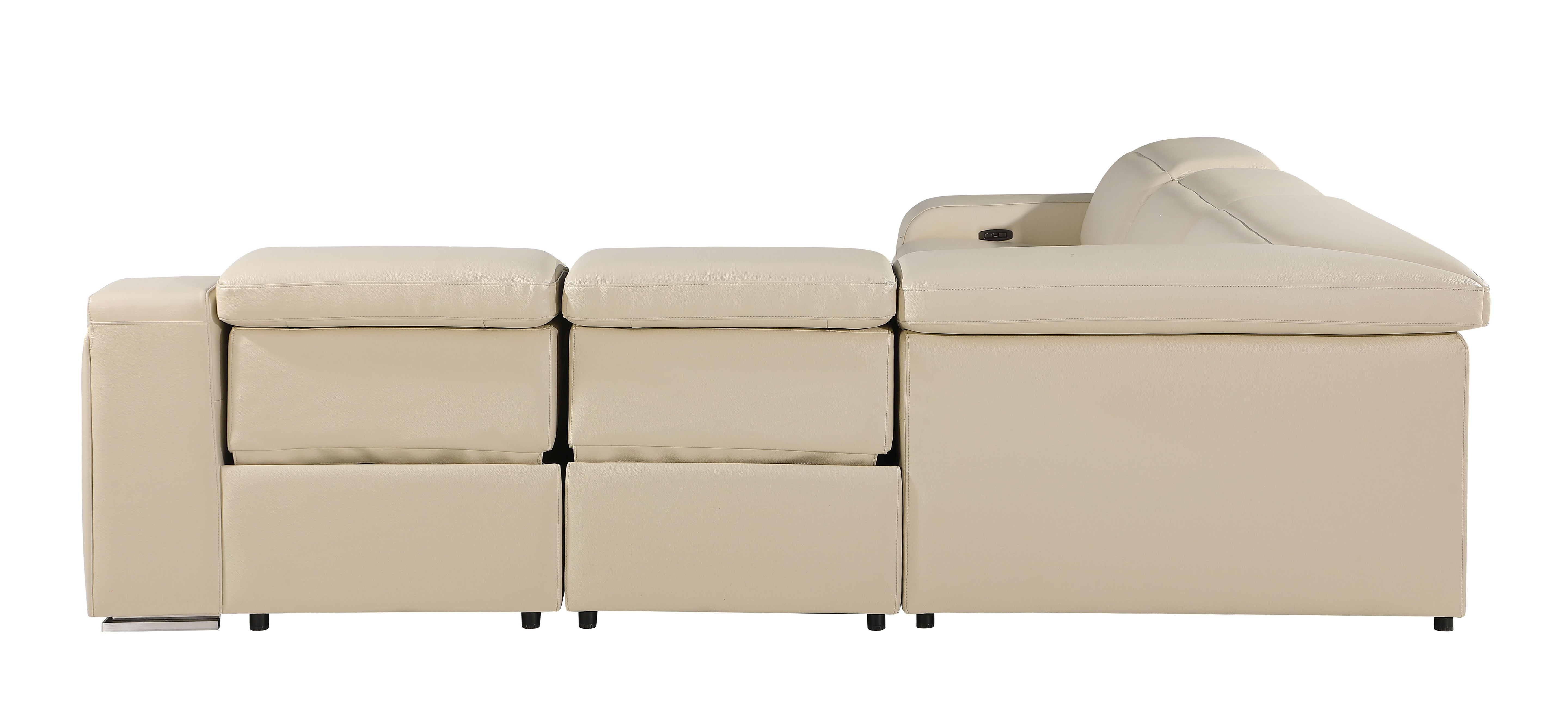 1116 - Power Reclining Italian Leather Sectional