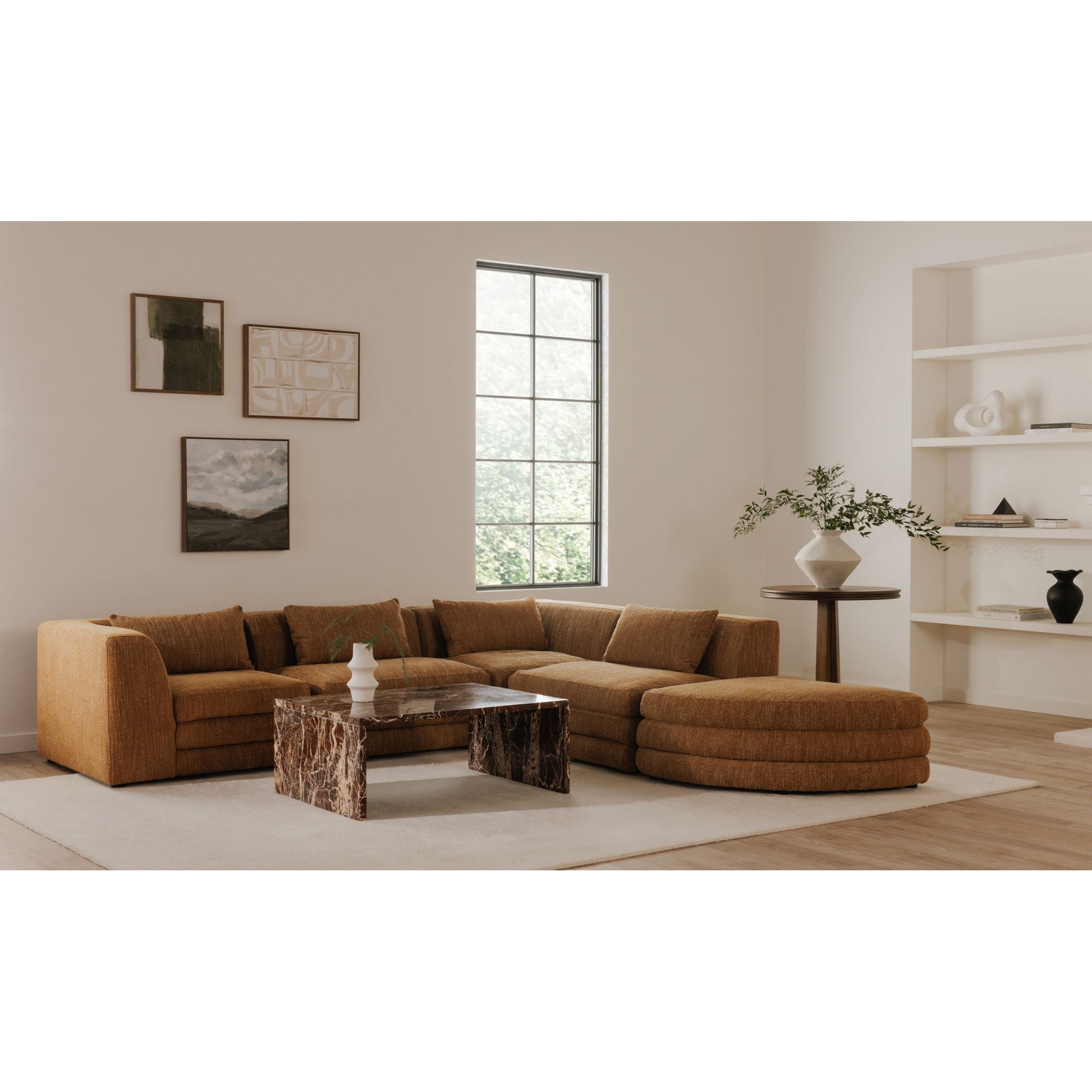 Lowtide - Alcove Modular Configuration - Amber Glow-Stationary Sectionals-American Furniture Outlet