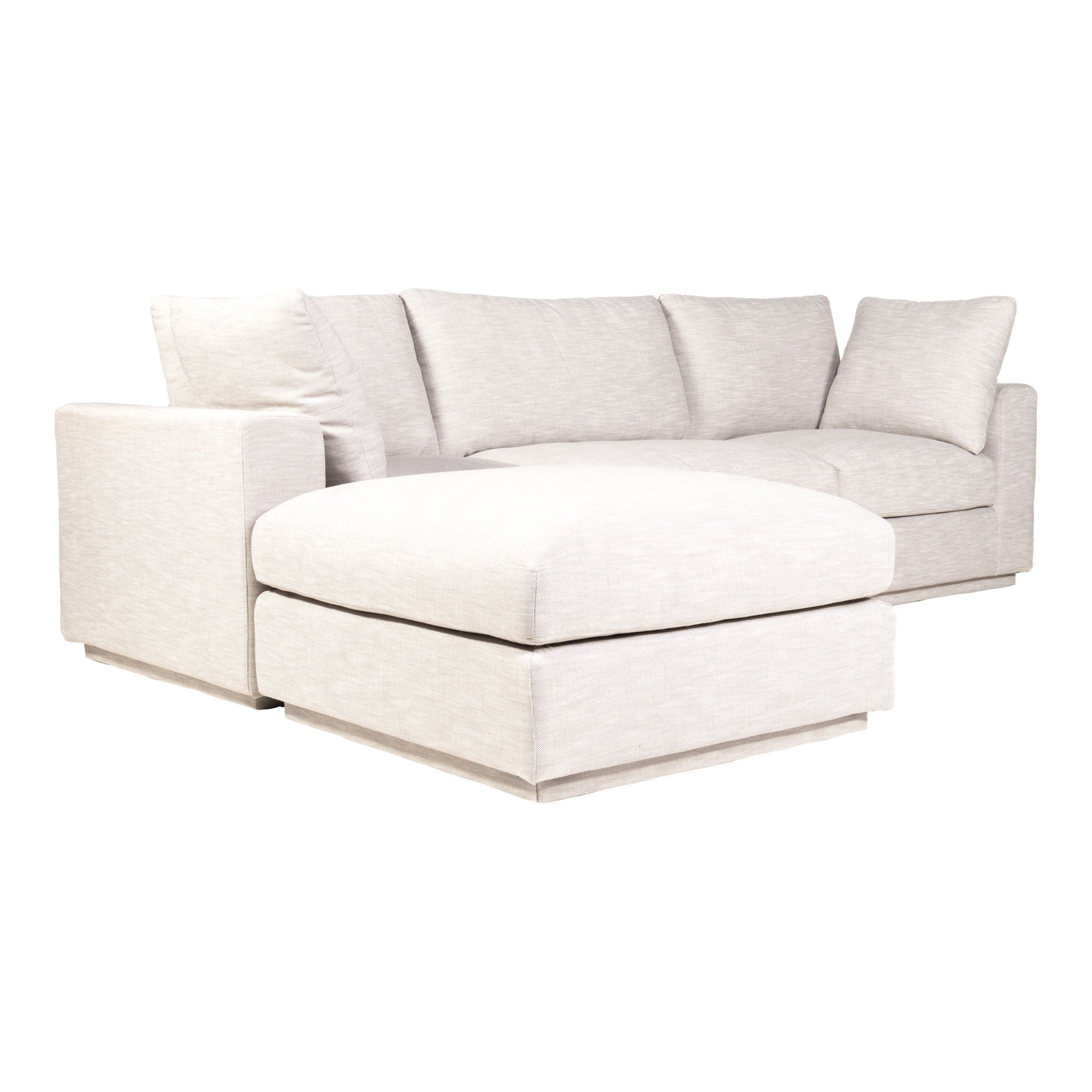 Justin Lounge Modular Sectional - Taupe - Modern & Comfy-Stationary Sectionals-American Furniture Outlet