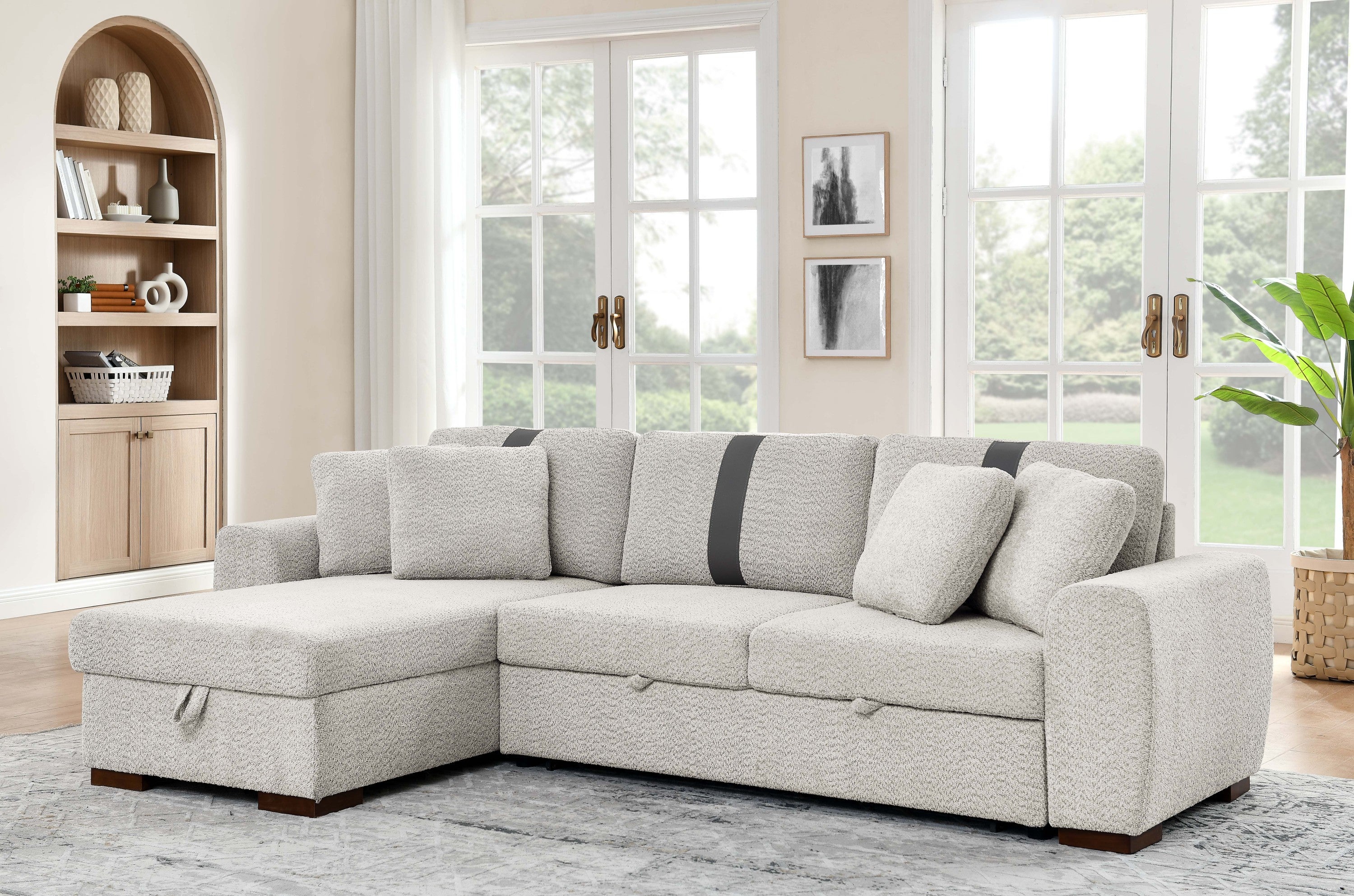 116" Large Pull-Out Sofa Bed: Comfort & Space-Saving Design