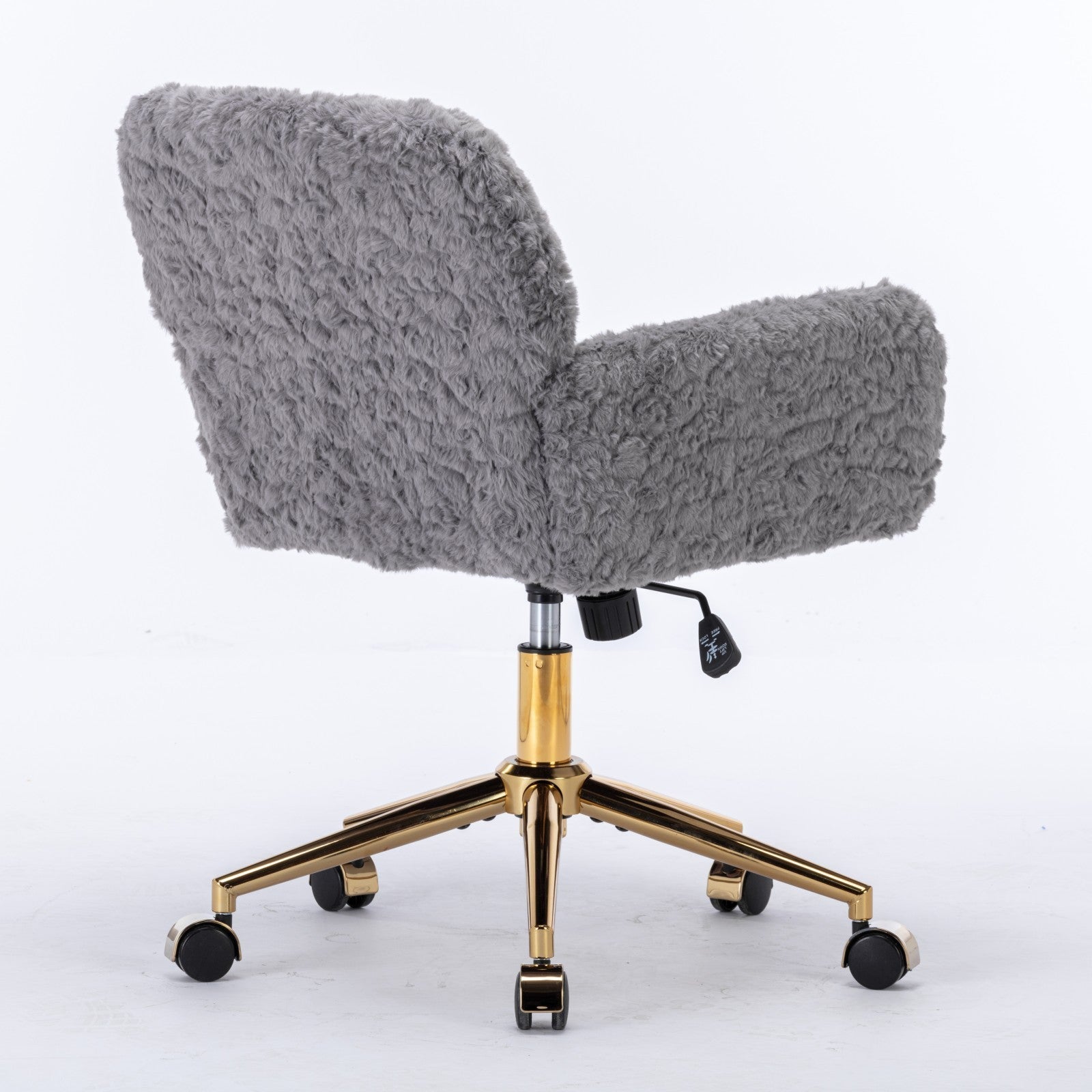 Velvet Swivel Office Chair w/ Gold Base