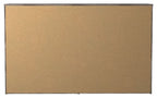 Dresser back panel with tan backing sheet and metal frame edge