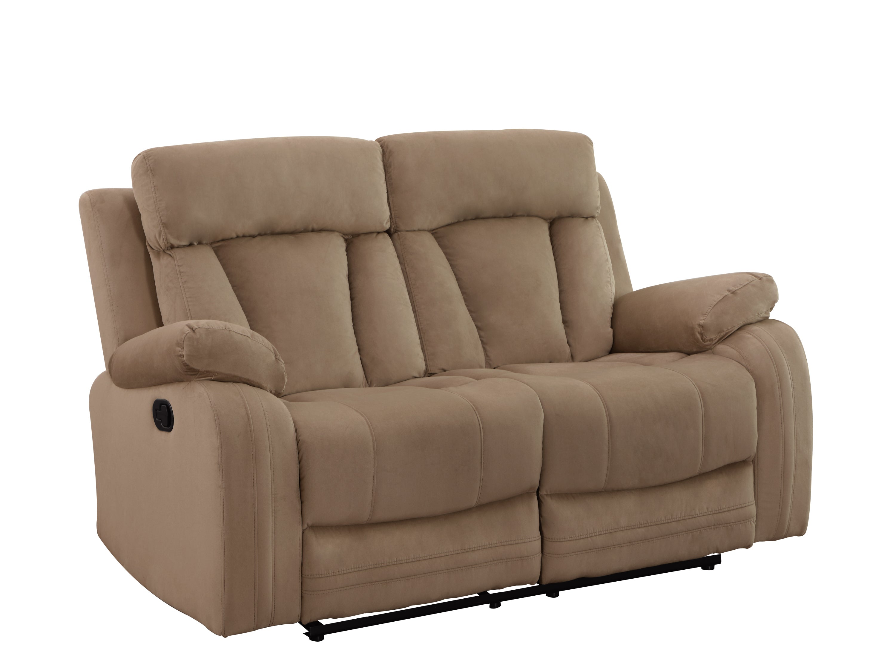 Global United Reclining Transitional Microfiber Loveseat