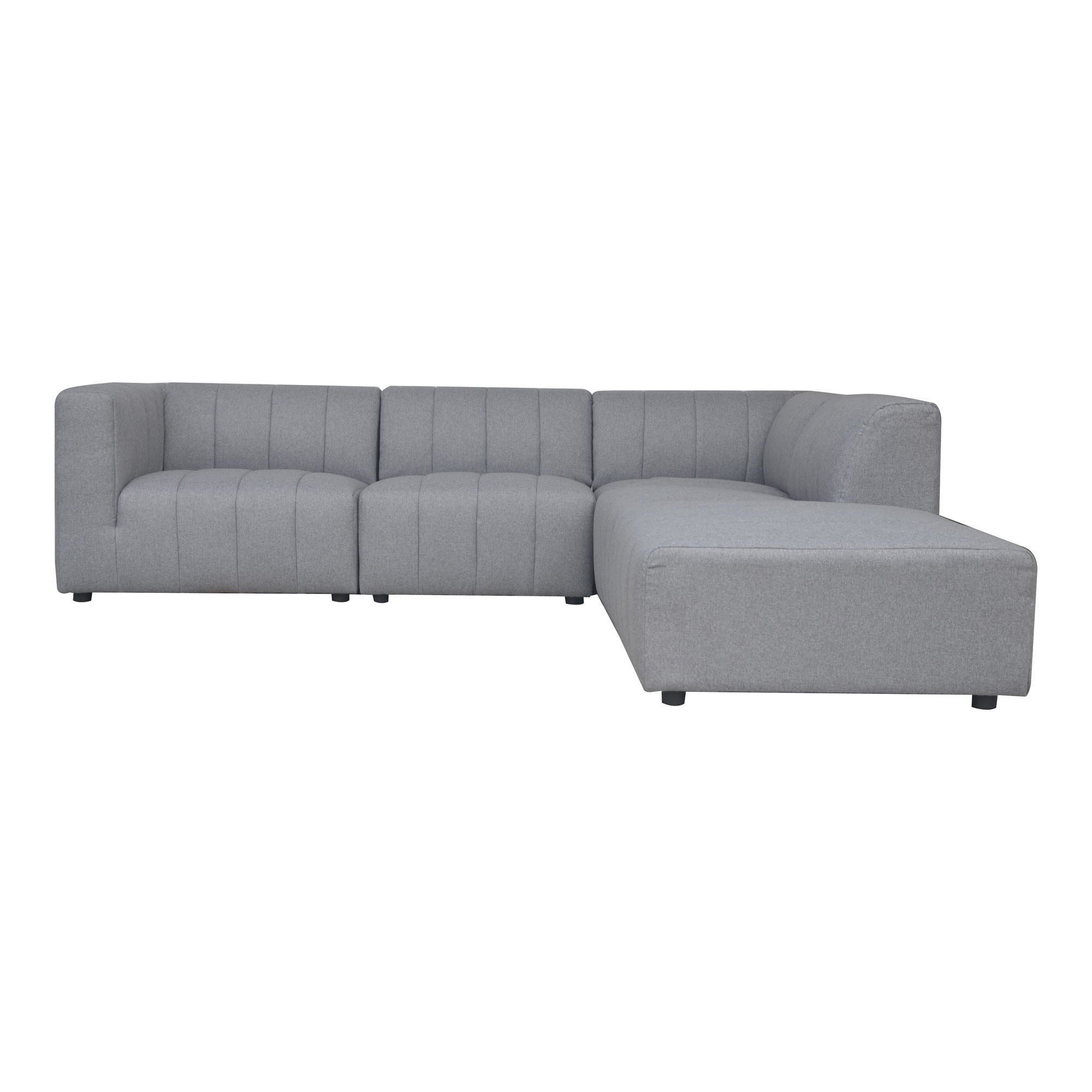 Lyric - Dream Modular Sectional Right Grey - Dark Gray-Stationary Sectionals-American Furniture Outlet
