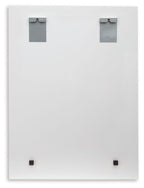 Square wall art panel with four corner mounting brackets on white backing