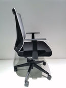 Cox Office Chair - Fixed Armrest - Black & Smoke