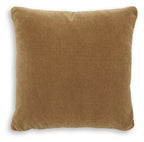 Jaxkins square pillow in light brown textured fabric