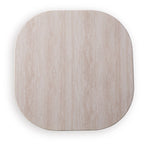 Light beige stone-look round tabletop