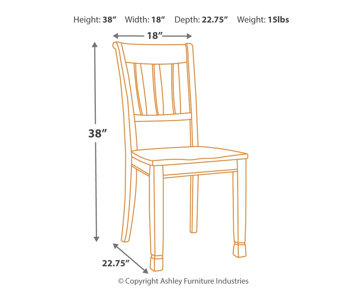 Whitesburg Brown & Cottage White Two-Tone Dining Side Chair (Set of 2) - Cottage Style