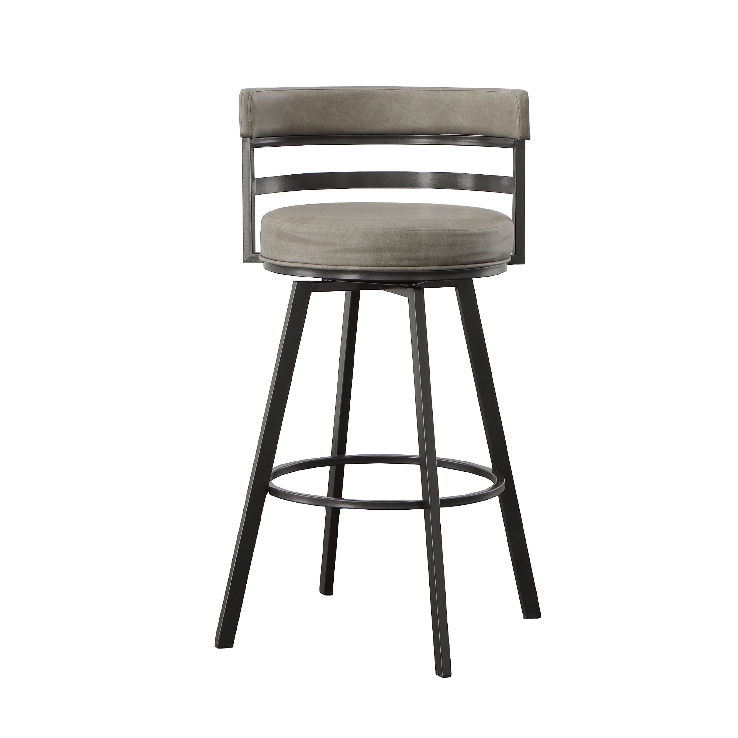 Gene Swivel Bar Stool - Dark Gray